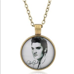 Elvis brass necklace